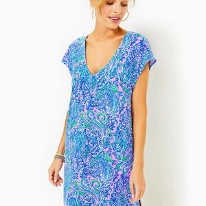 NWT lilly Pulitzer Talli v-neck cover up in Lilac Rose We Made It